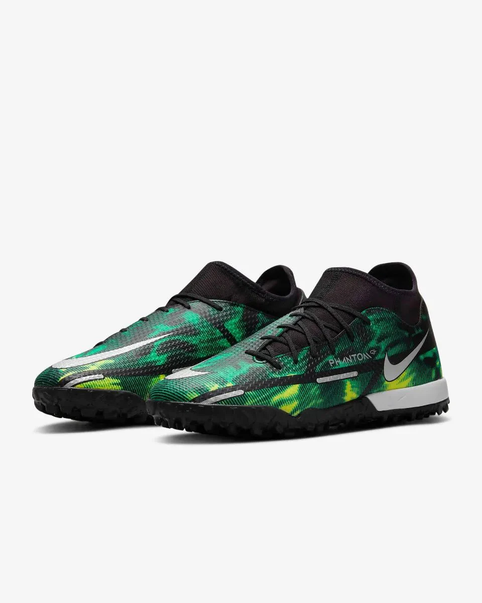 Nike Phantom GT2 Academy DF SW TF - Black-Green Strike - Image 3