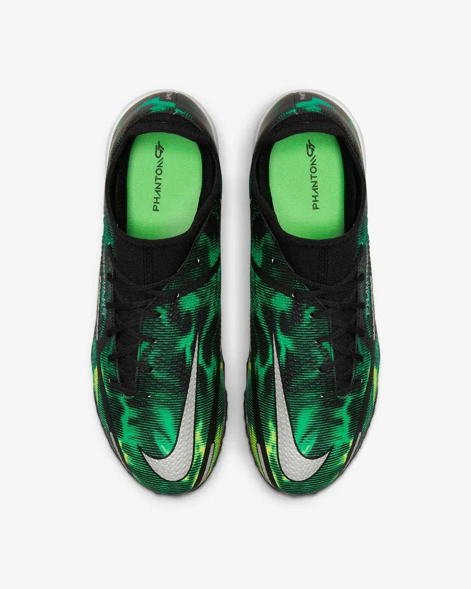 Nike Phantom GT2 Academy DF SW TF - Black-Green Strike - Image 4
