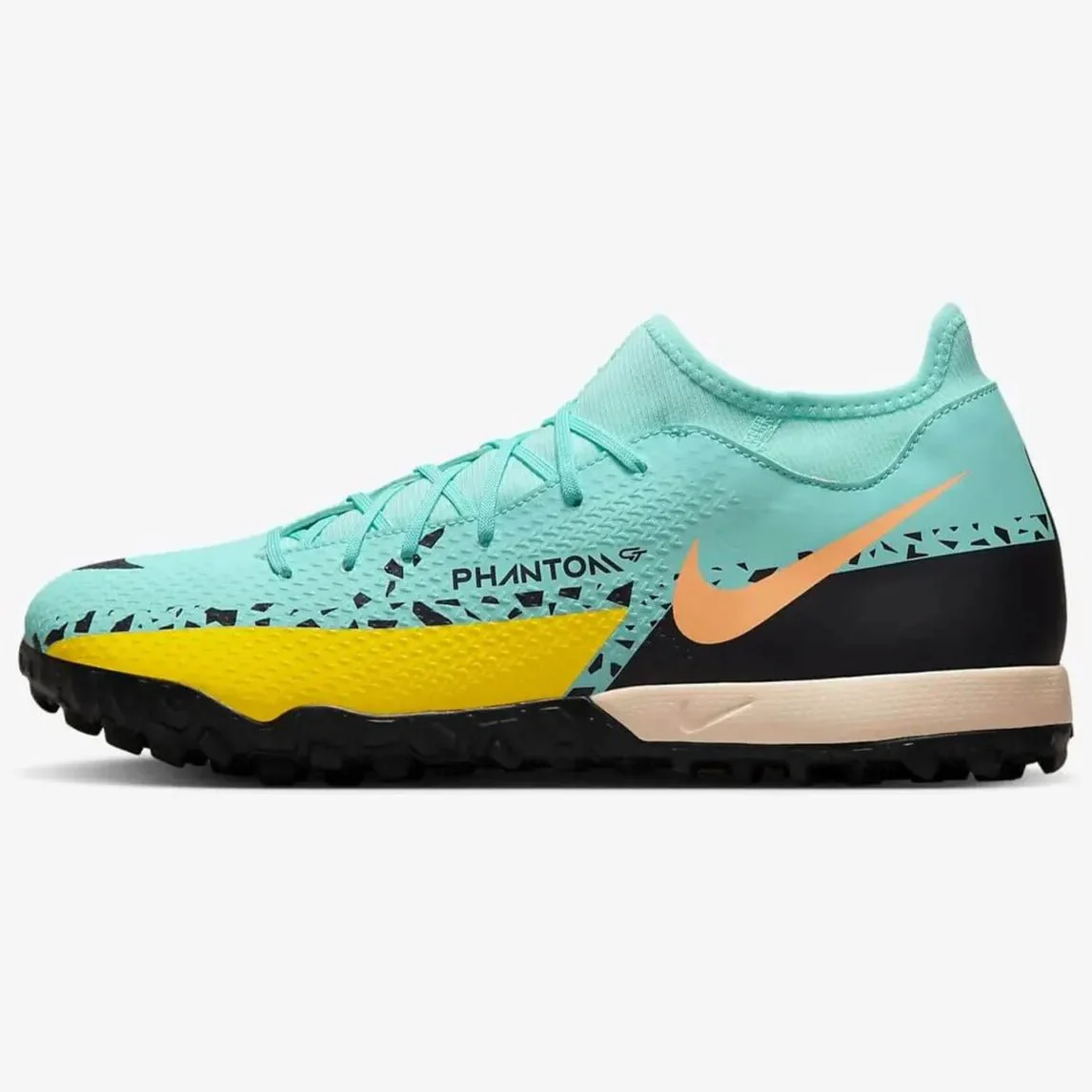 Nike Phantom GT2 Academy DF Turf Glacier Ice-Black-Yellow