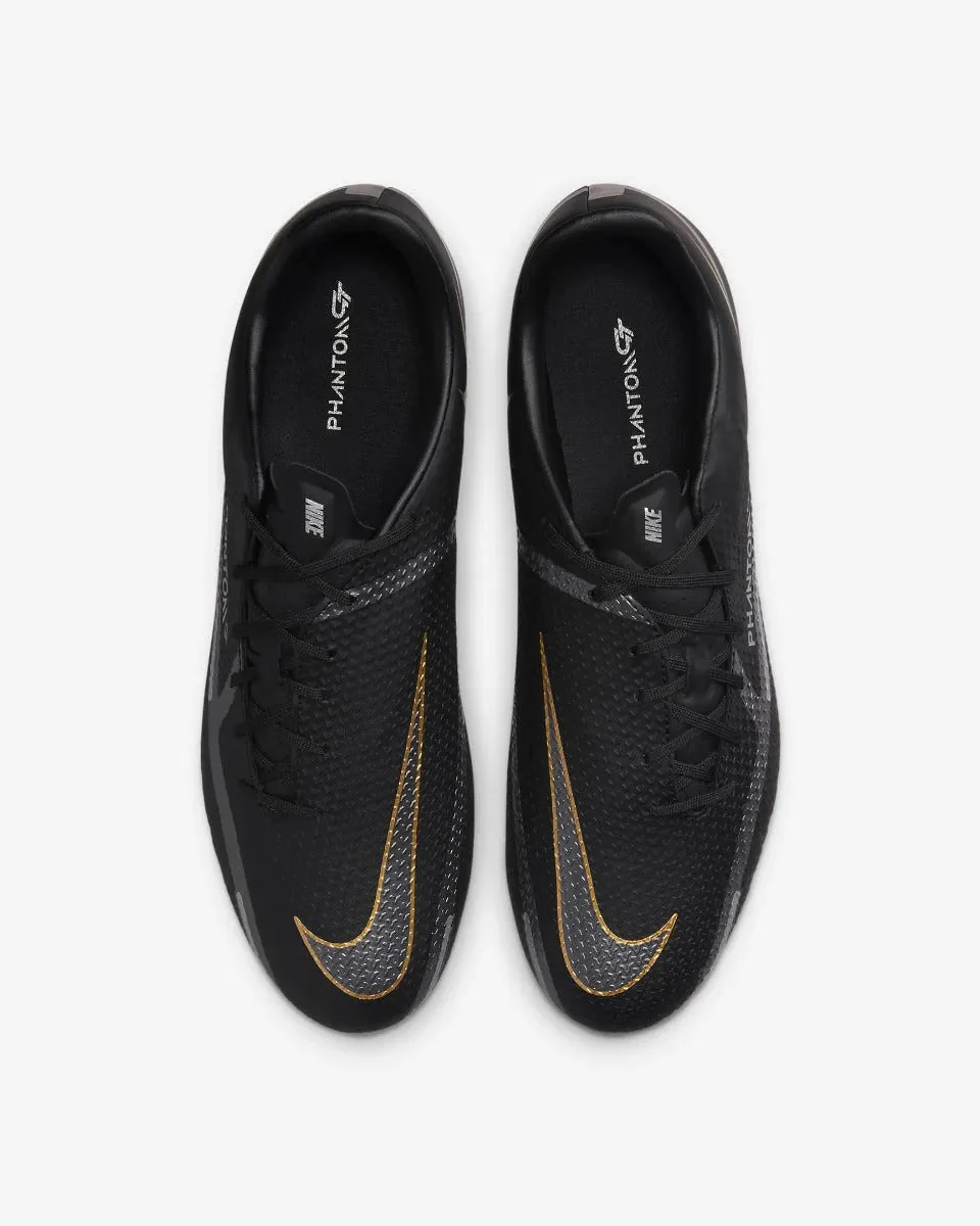 Nike Phantom GT2 Academy FG-MG - Black-Dark Grey-Gold - Image 3