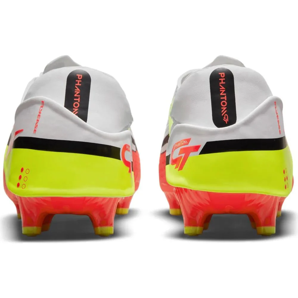 Nike Phantom GT2 Academy Flyease FG-MG - White-Volt-Crimson - Image 3