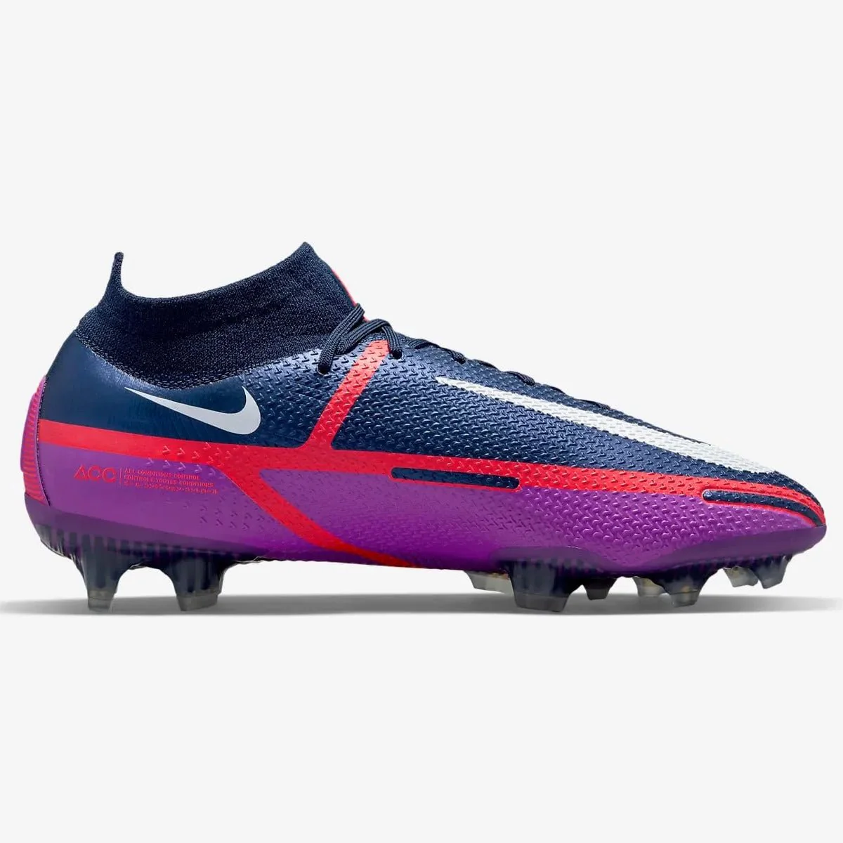 Nike Phantom Gt2 Elite DF FG - Navy-Purple-Crimson - Image 2