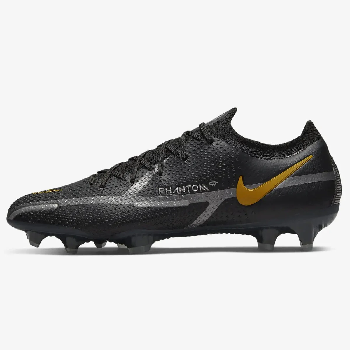 Nike Phantom GT2 Elite FG - Black-Dark Grey-Gold