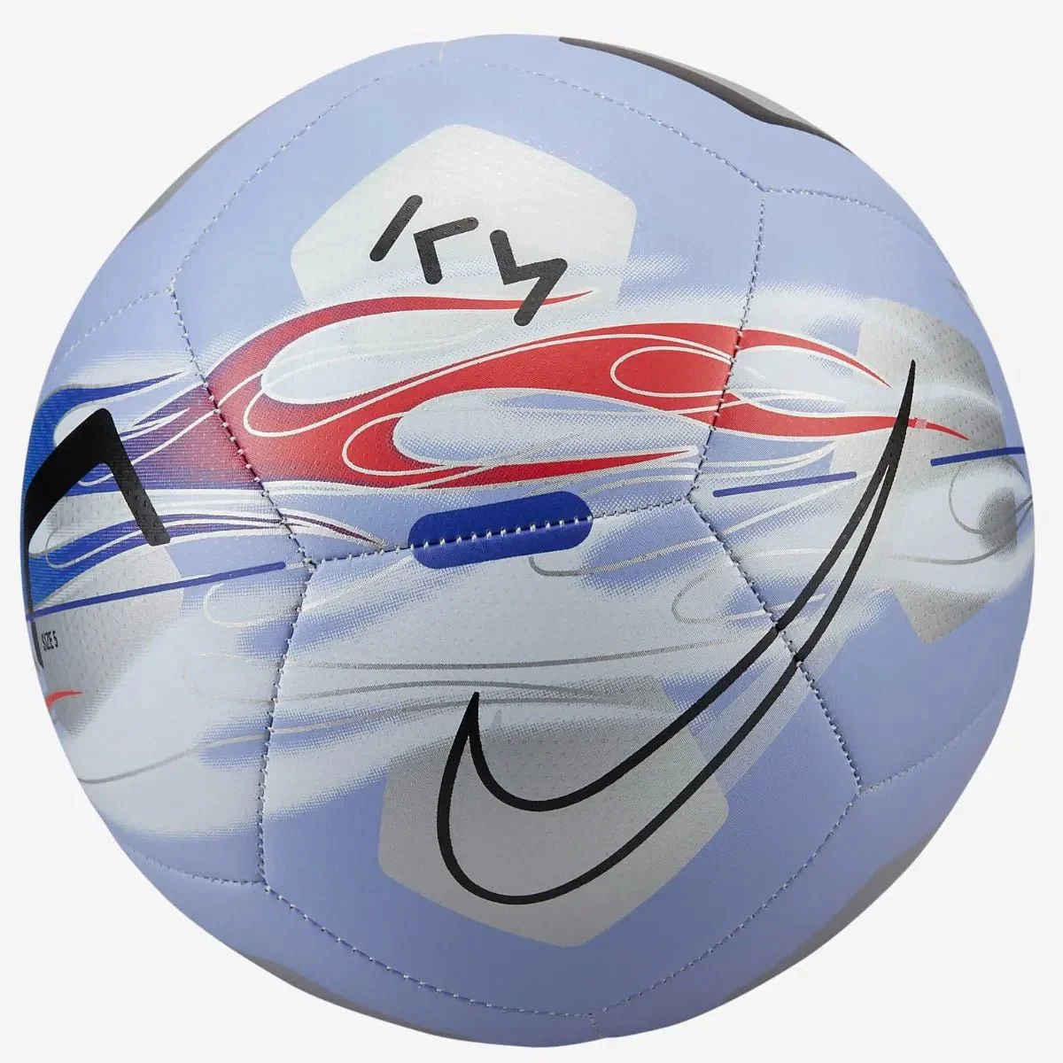 Nike Pitch Mbappe Ball - Light Thistle-Silver-Black - Image 2