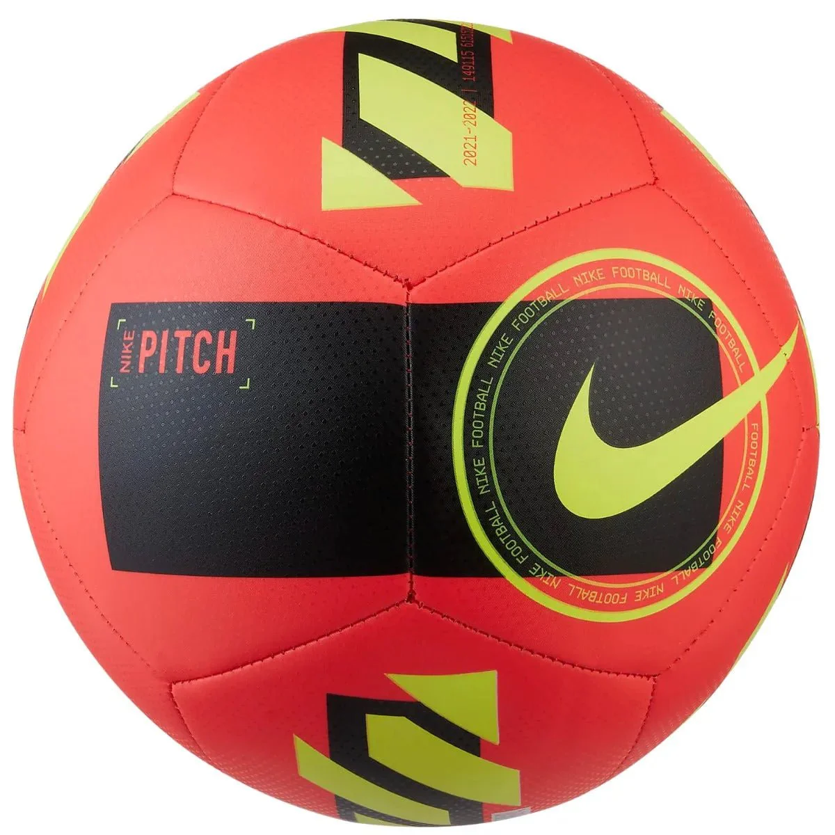 Nike Pitch Training Ball - Bright Crimson-Yellow-Black - Image 2