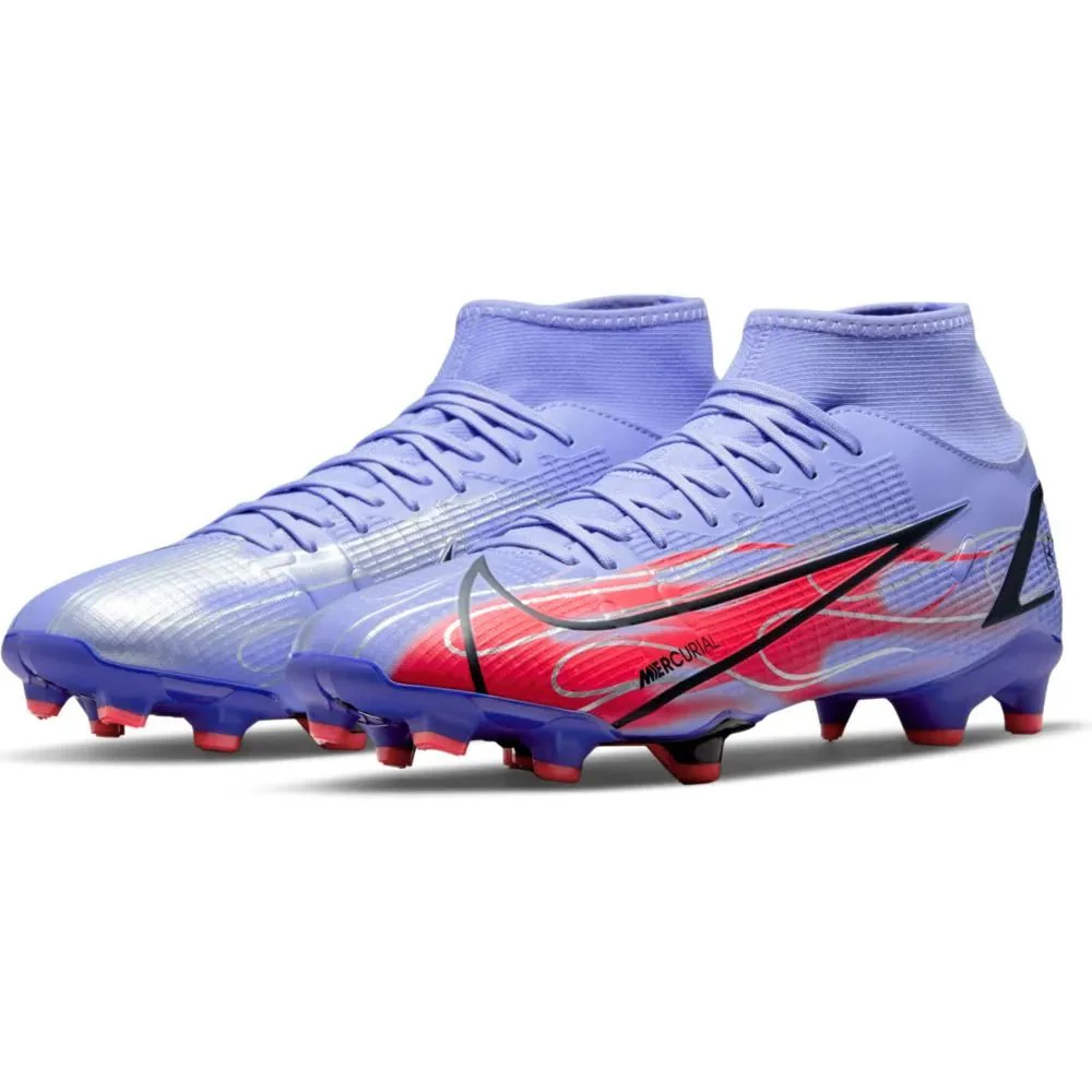 Nike Superfly 8 Academy KM FG-MG - Light Thistle-Bright Crimson - Image 3