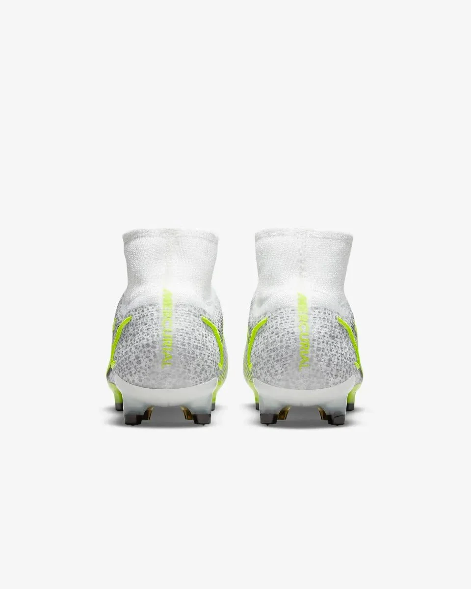 Nike Superfly 8 Elite FG - White-Grey-Volt - Image 6