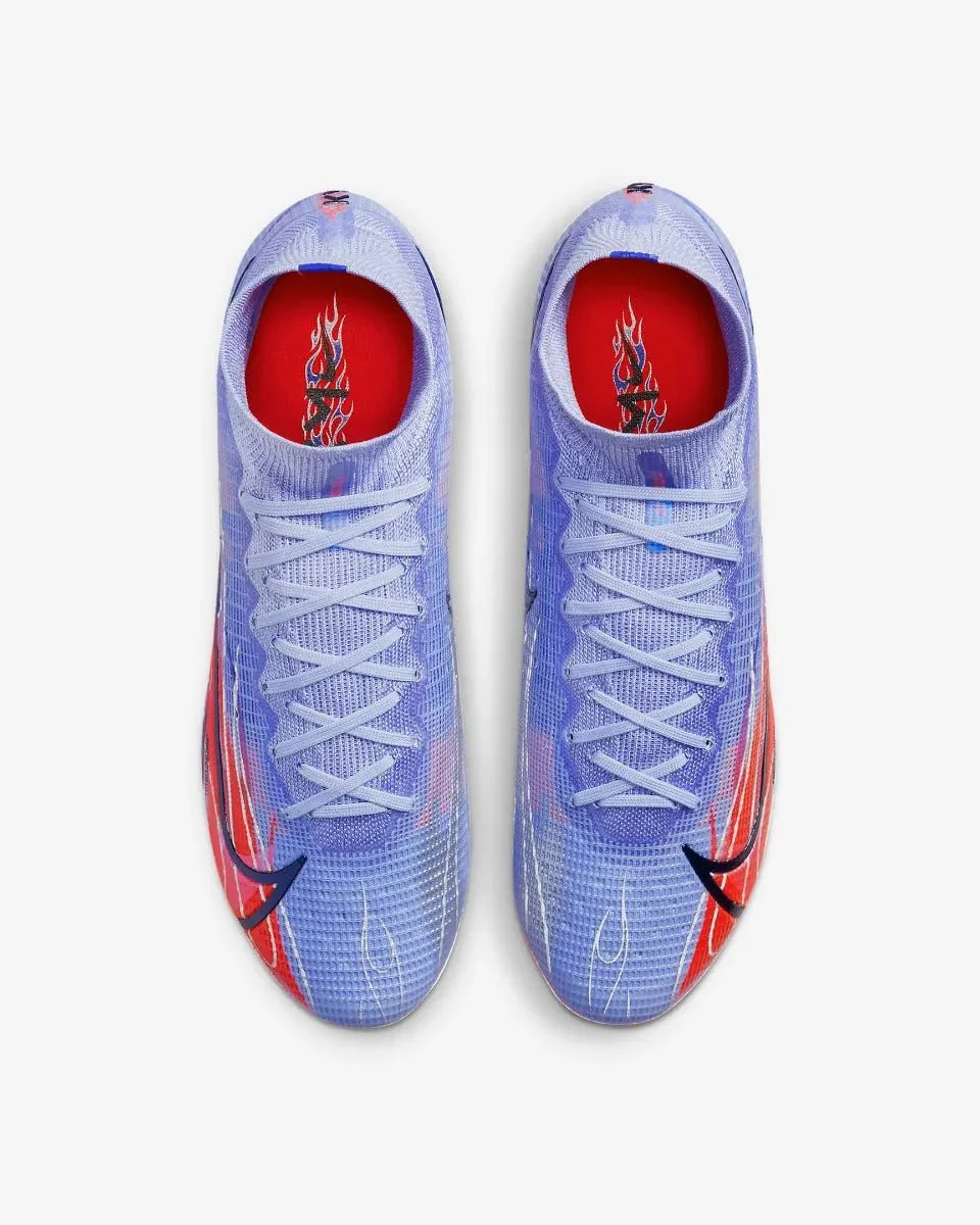 Nike Superfly 8 Elite KM FG - Light Thistle-Bright Crimson - Image 4