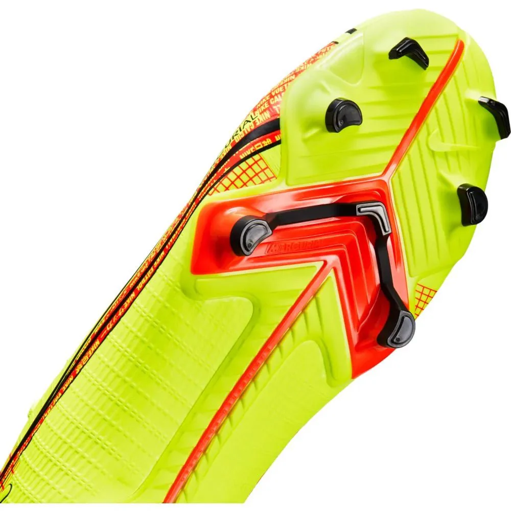 Nike Vapor 14 Academy FG-MG - Volt-Bright Crimson - Image 2