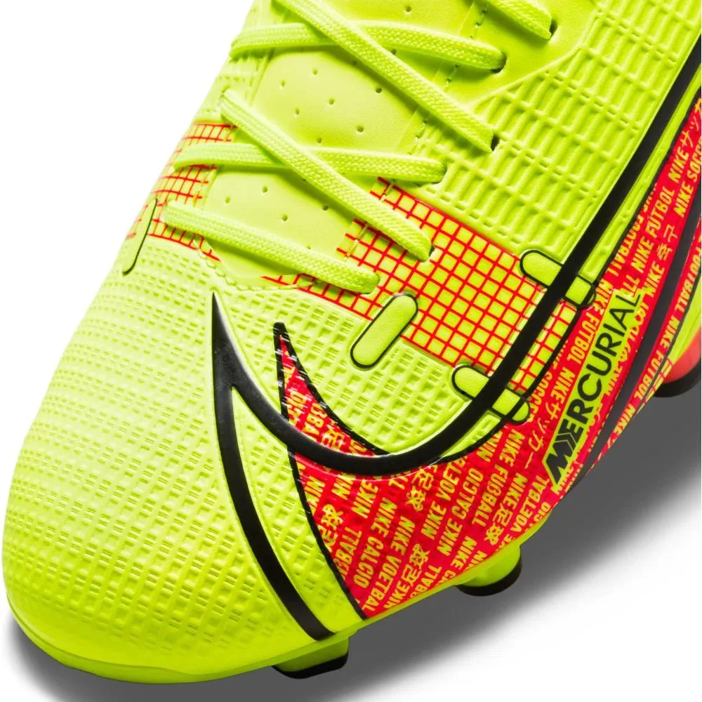Nike Vapor 14 Academy FG-MG - Volt-Bright Crimson - Image 3