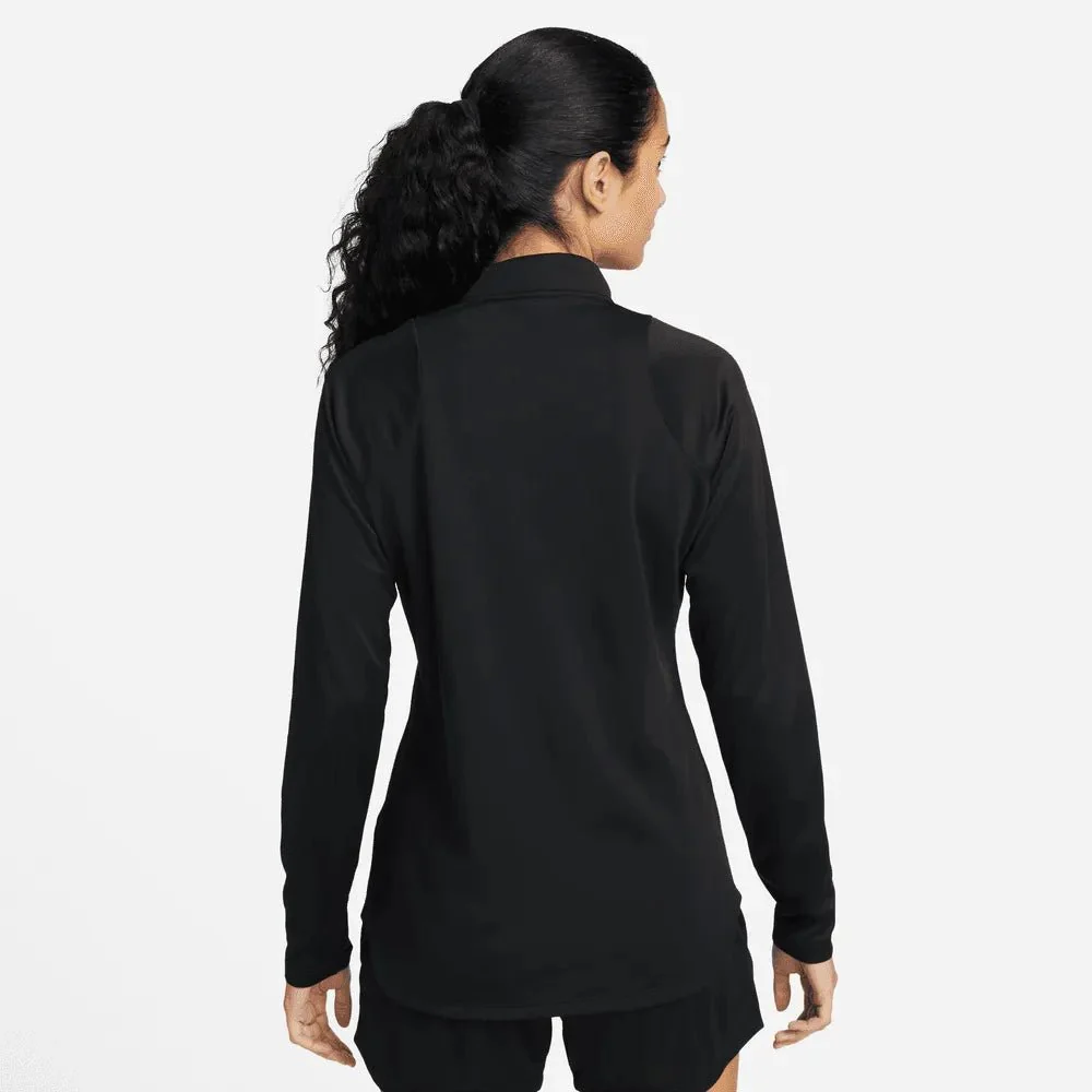 Nike Women's Dri-Fit Academy Drill Top - Black-White - Image 2