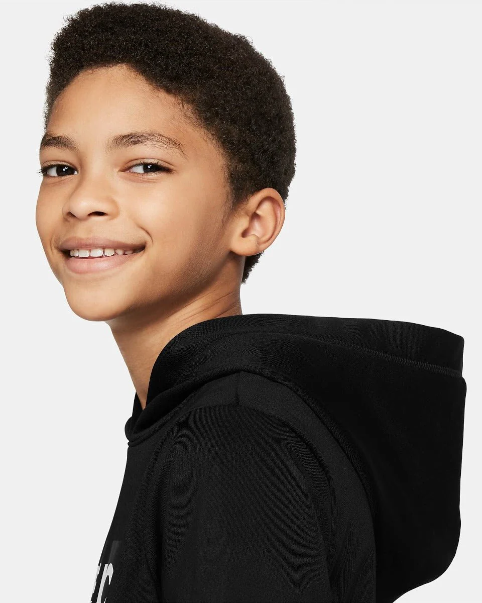 Nike Youth DF FC Libero Hoodie - Black-White - Image 3