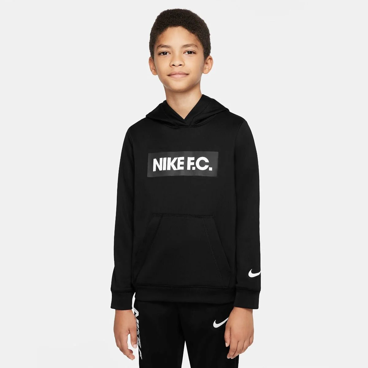 Nike Youth DF FC Libero Hoodie - Black-White YL