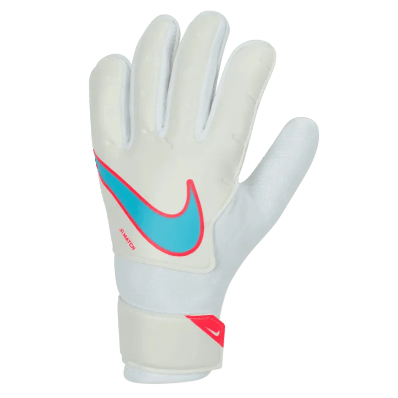 Nike Youth Match Goalkeeper Gloves - White-Blue-Hot Punch