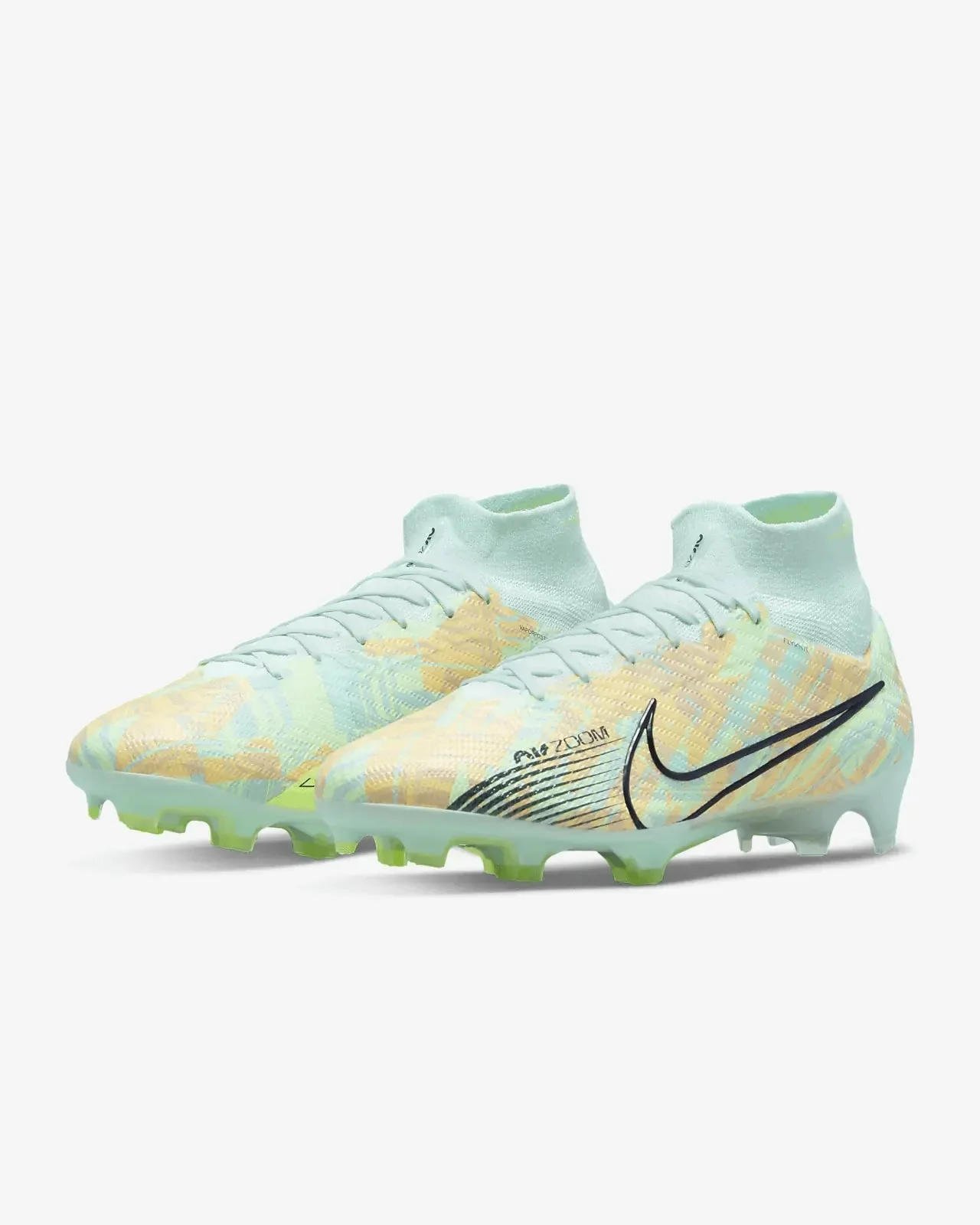 Nike Zoom Superfly 9 Elite FG- Barely Green-Blackened Blue - Image 3