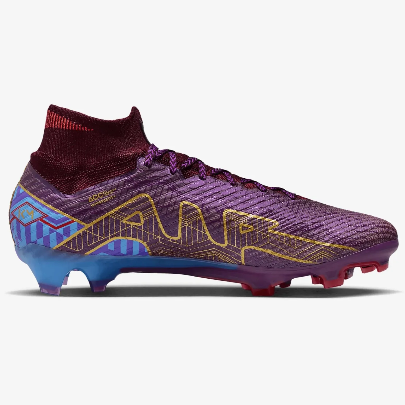 Nike Zoom Superfly 9 Elite KM FG - Dark Beetroot-Gold - Image 2