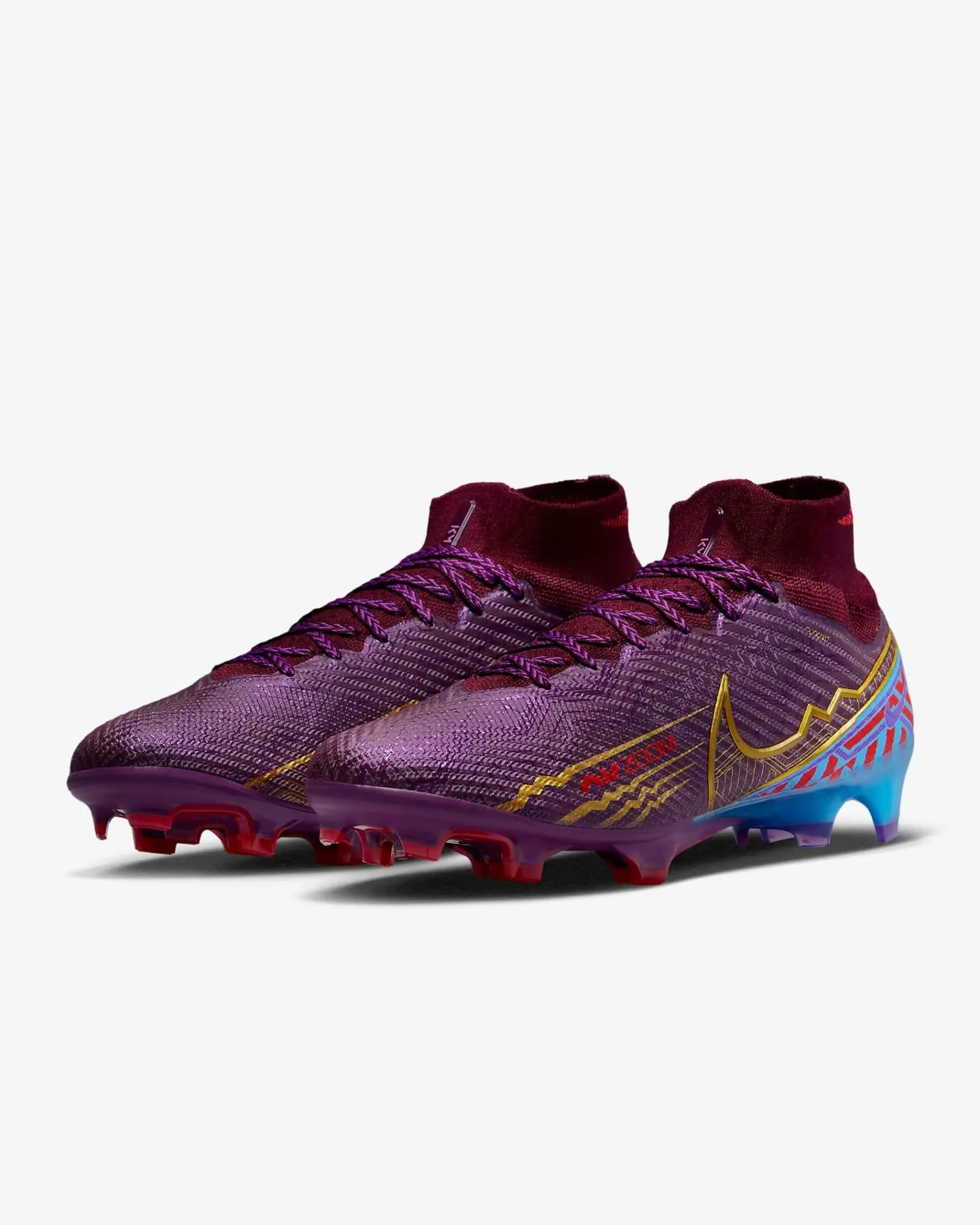Nike Zoom Superfly 9 Elite KM FG - Dark Beetroot-Gold - Image 3