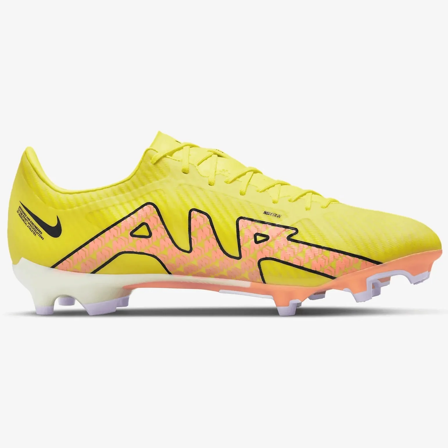 Nike Zoom Vapor 15 Academy FG/MG - Yellow Strike-Sunset Glow - Image 2