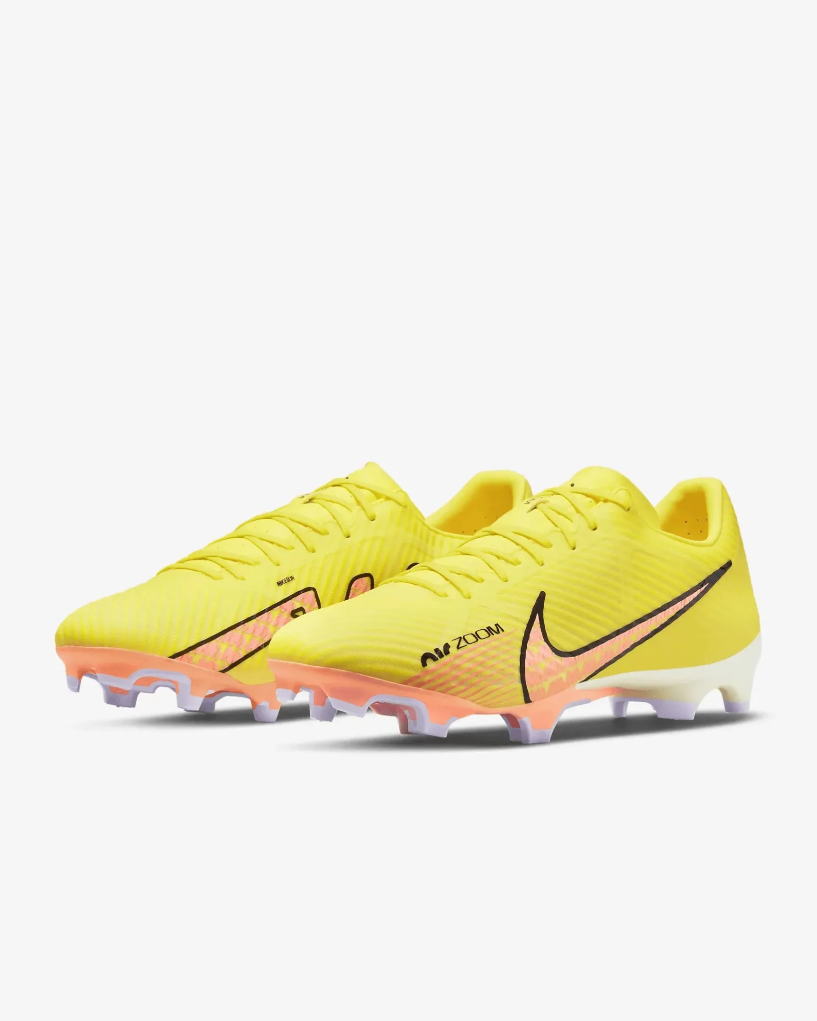 Nike Zoom Vapor 15 Academy FG/MG - Yellow Strike-Sunset Glow - Image 3