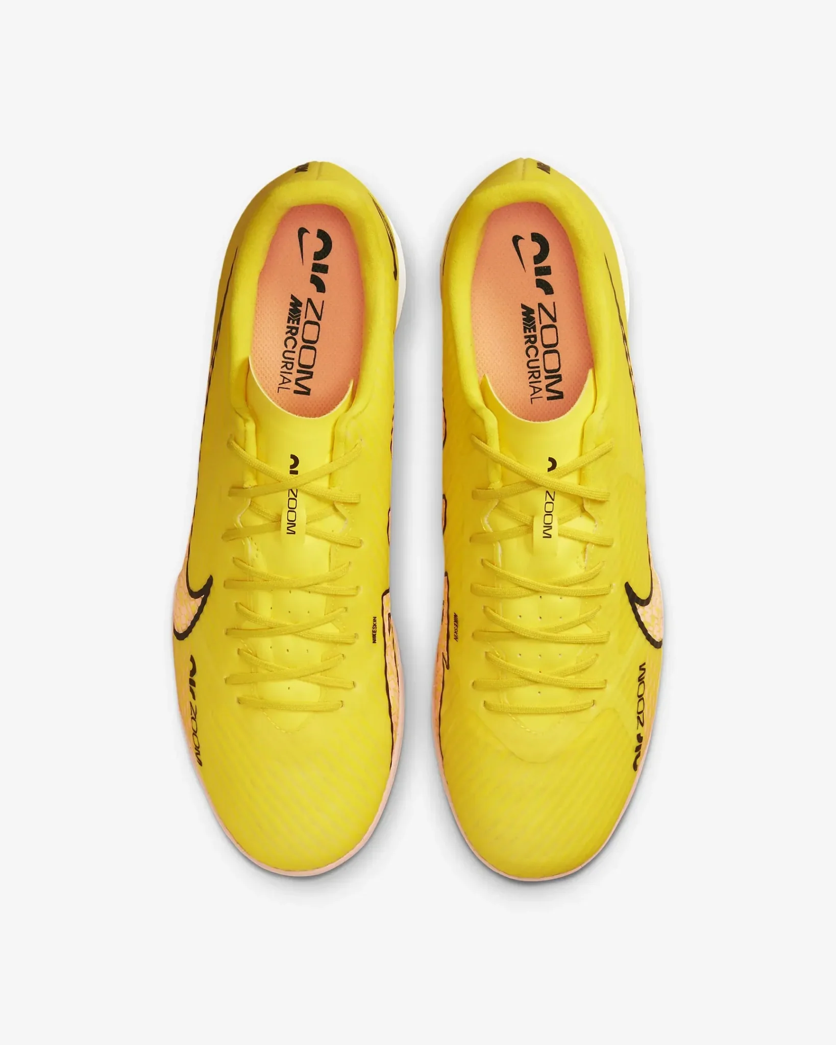 Nike Zoom Vapor 15 Academy Indoor - Yellow Strike-Sunset Glow - Image 4