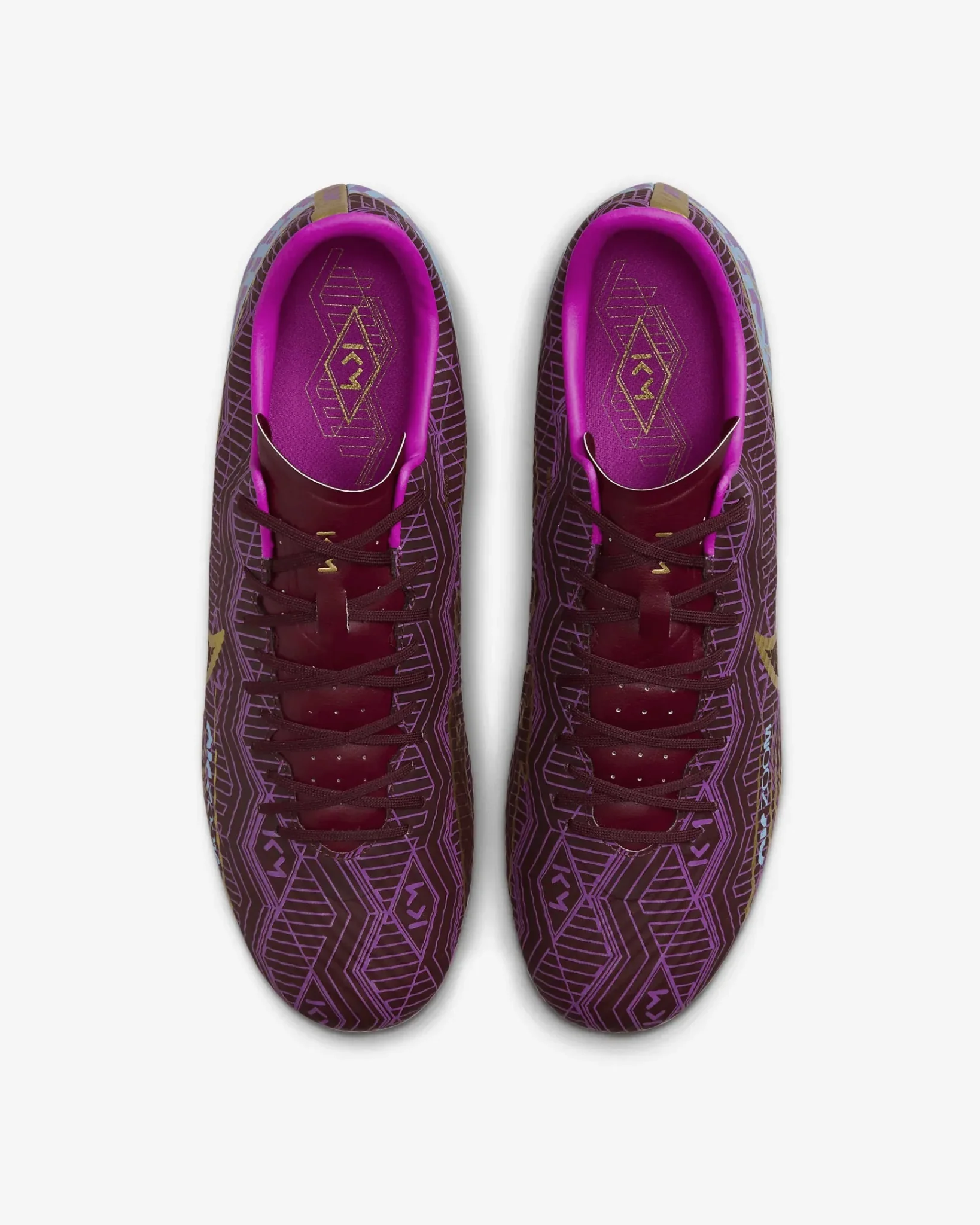 Nike Zoom Vapor 15 Academy KM FG-MG - Dark Beetroot-Gold - Image 4