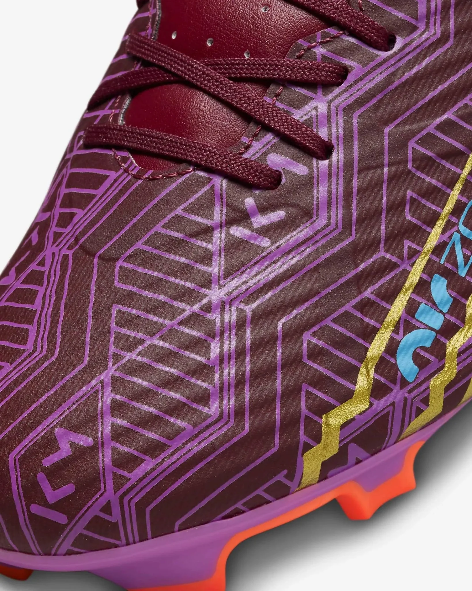 Nike Zoom Vapor 15 Academy KM FG-MG - Dark Beetroot-Gold - Image 8