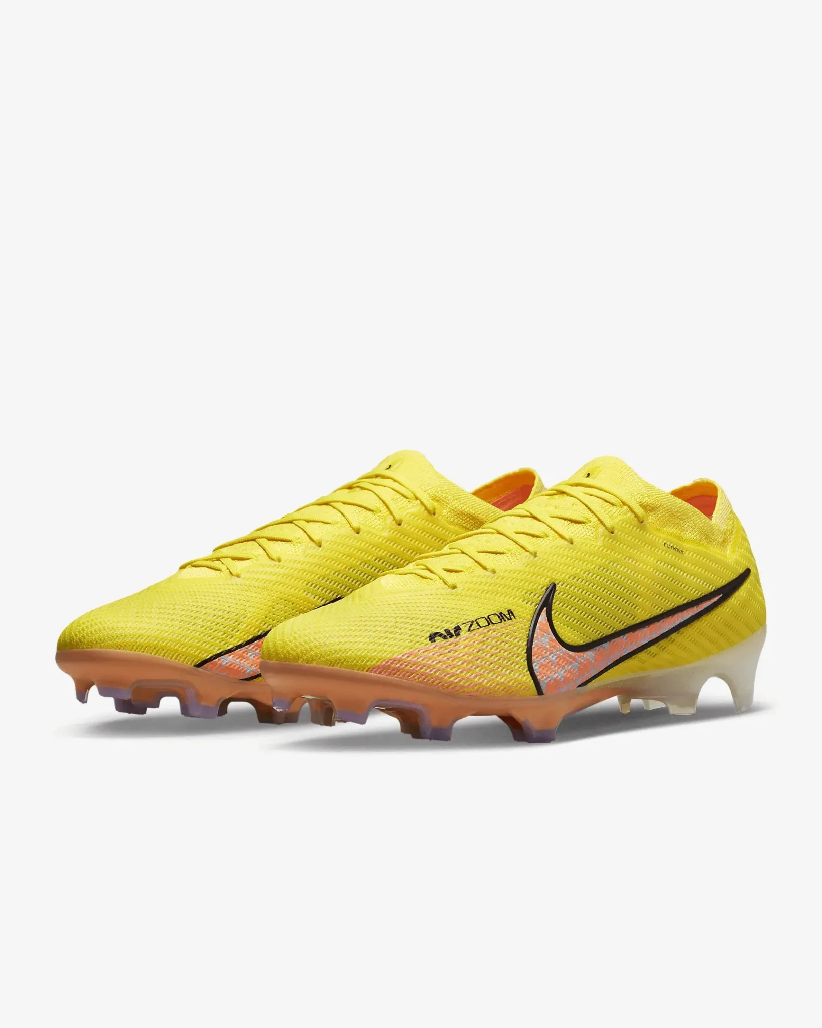 Nike Zoom Vapor 15 Elite FG - Yellow Strike-Sunset Glow - Image 3