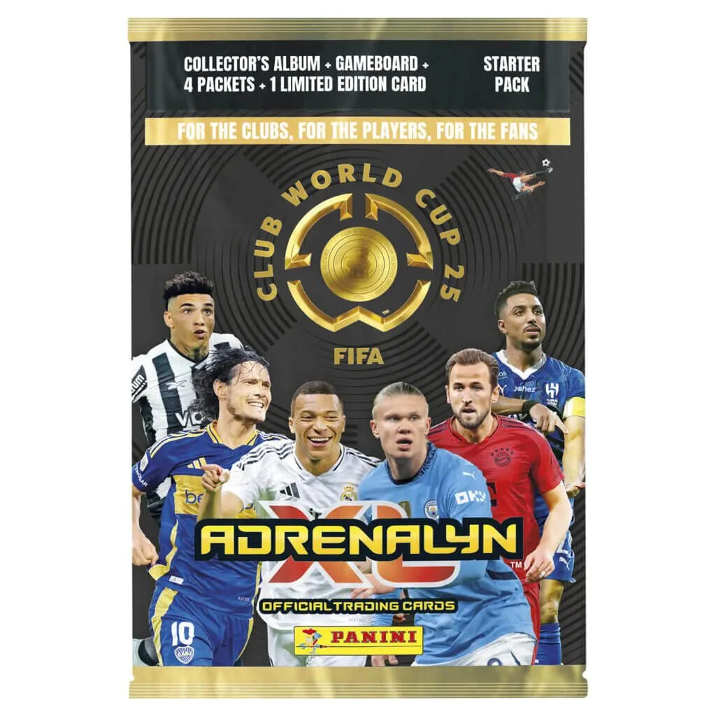 Panini 2025 Adrenalyn XL Club World Cup Trading Cards Starter Pack (Album, 24 Cards + LE)