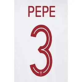 Portugal 2018 Away Pepe #3 Jersey Name Set