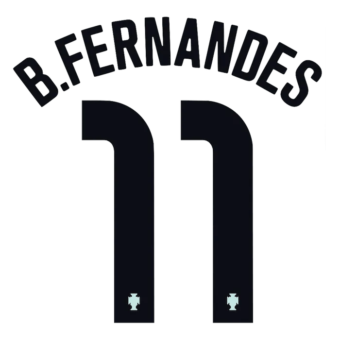 Portugal 2020/21 Away B. Fernandes #11 Jersey Name Set