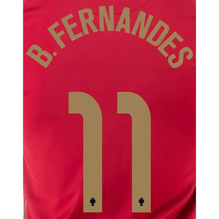 Portugal 2020/21 Home B. Fernandes #11 Jersey Name Set