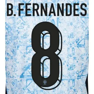 Portugal 2024/25 Away B. Fernandes #8 Jersey Name Set