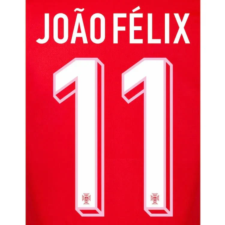 Portugal 2024/25 Home Joao Felix #11 Jersey Name Set