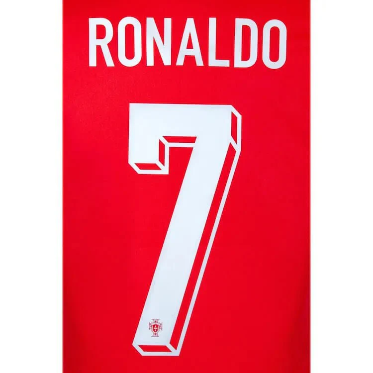 Portugal 2024/25 Home Ronaldo #7 YOUTH Jersey Name Set