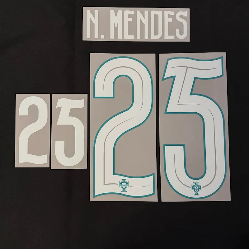 Portugal 2026- Home N. Mendes #25 Official Name Set