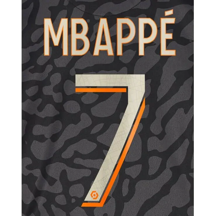 PSG 2023/24 Third Mbappe 23/24 Youth Jersey Name Set