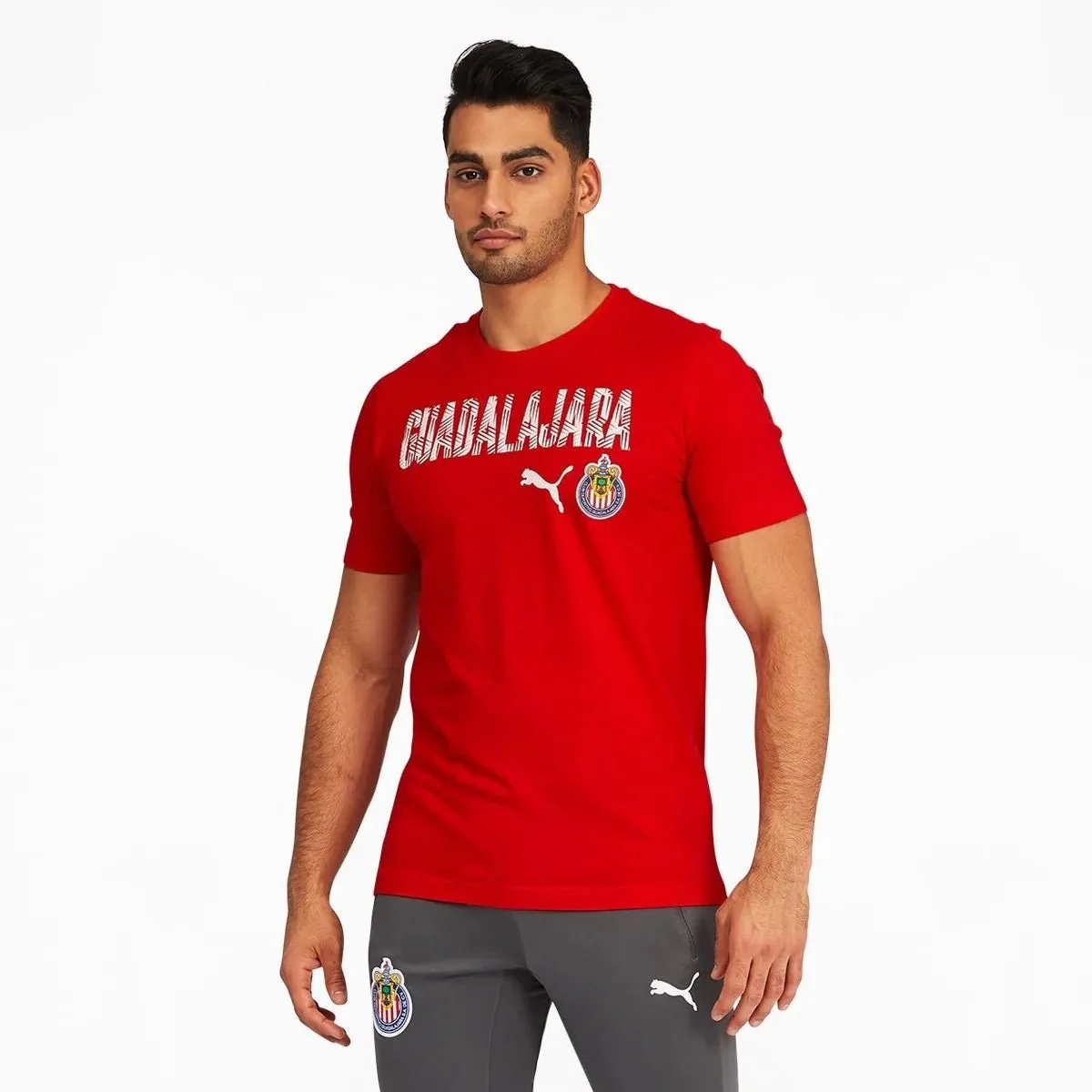 Puma 2020-21 Chivas FTBL Core Wording Tee - Red-White
