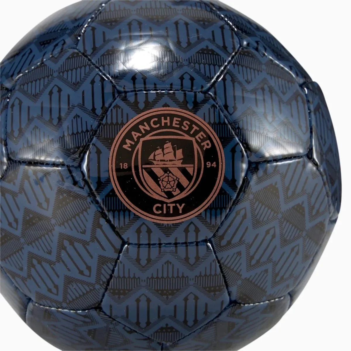 Puma 2020-21 Manchester City FTBL Core Fan Ball - Navy-Black-Copper - Image 2