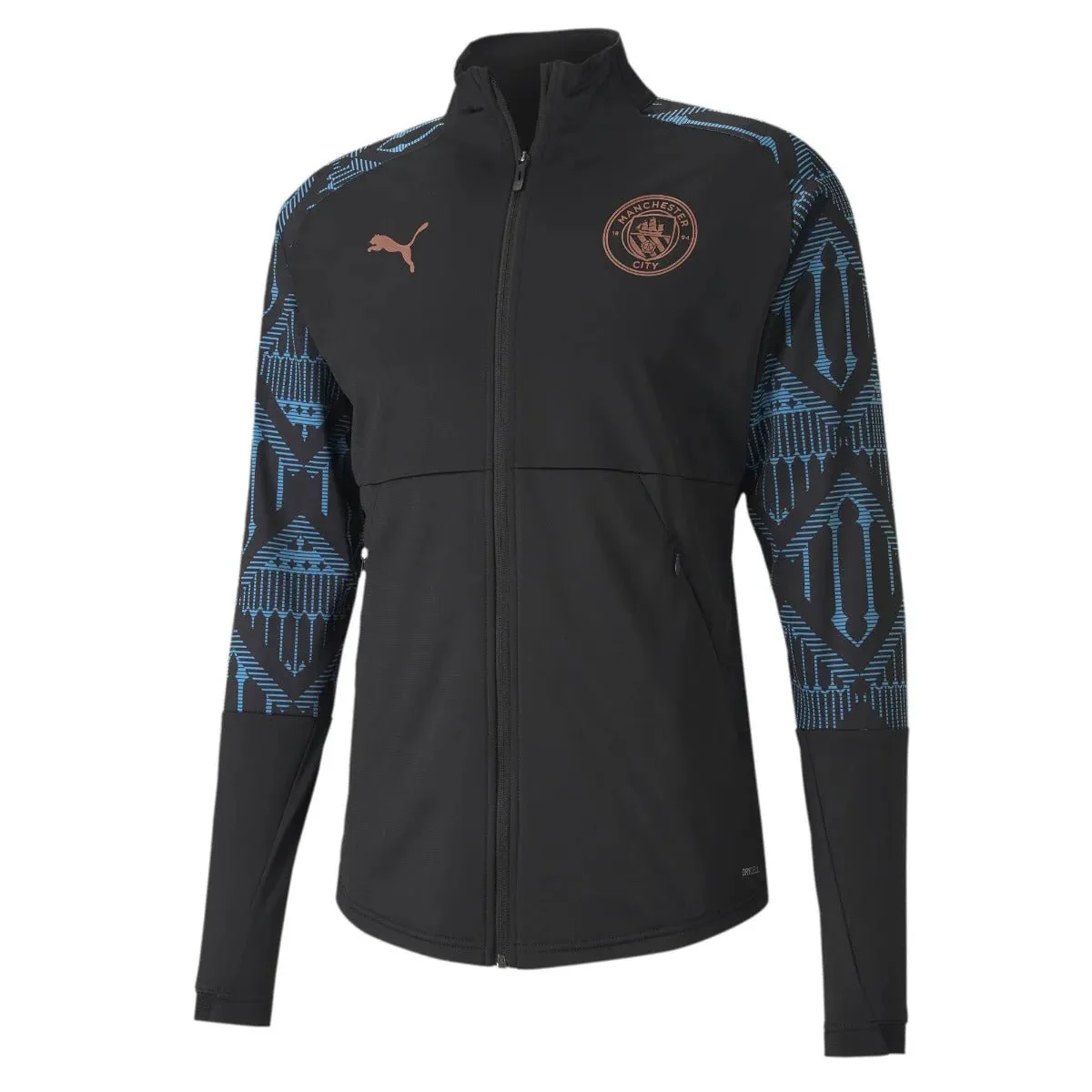 Puma 2020-21 Manchester City Stadium Jacket - Black-Blue