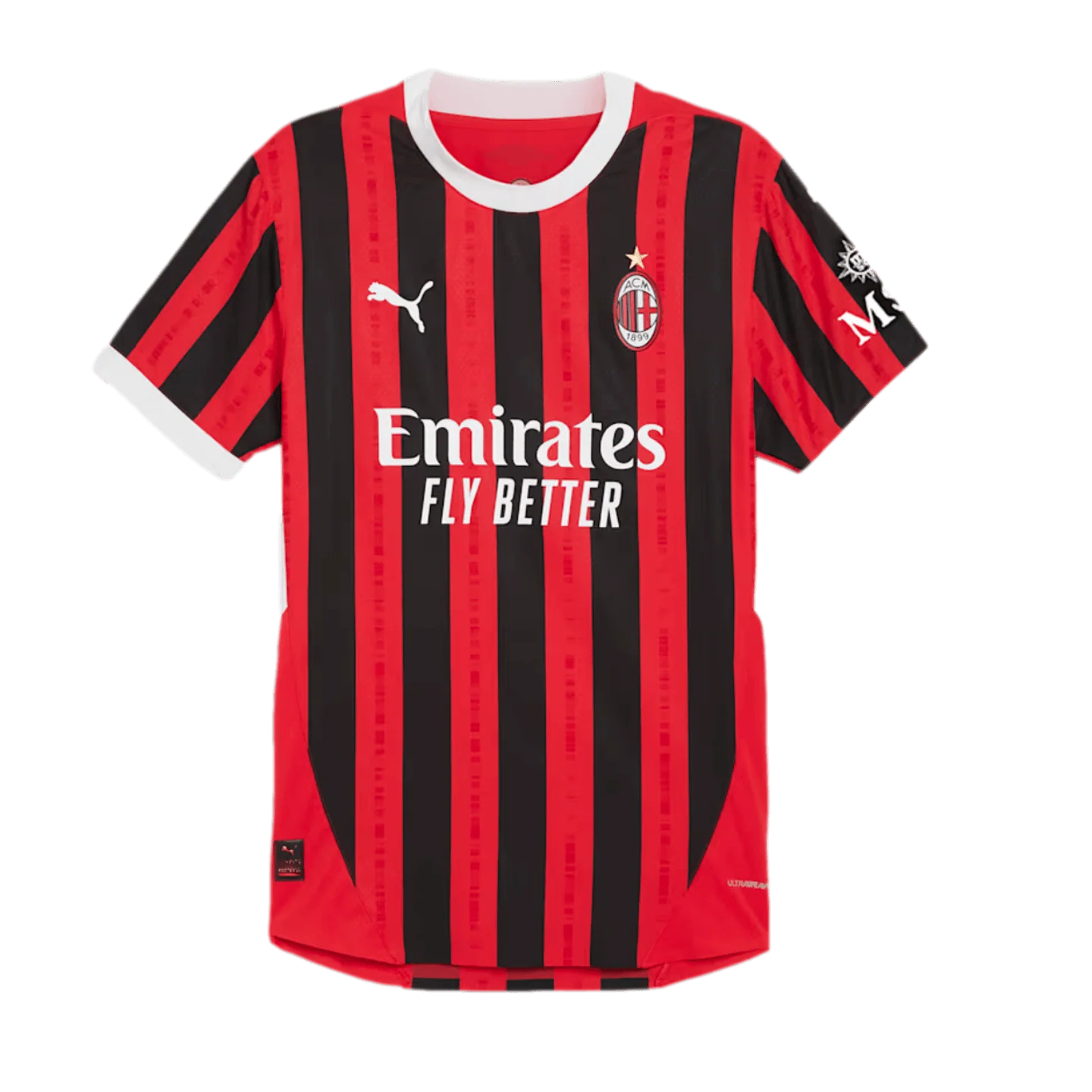 Puma 2021-22 AC Milan Youth Home Jersey - Red-Black
