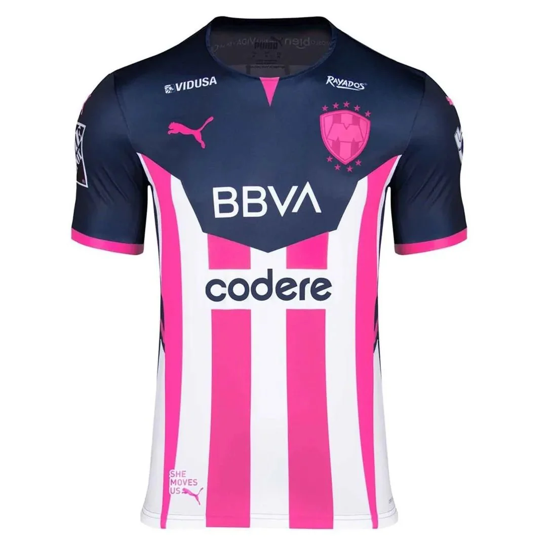 Puma 2021-22 Monterrey Breast Cancer Awareness jersey - Navy-Pink-White - Image 3