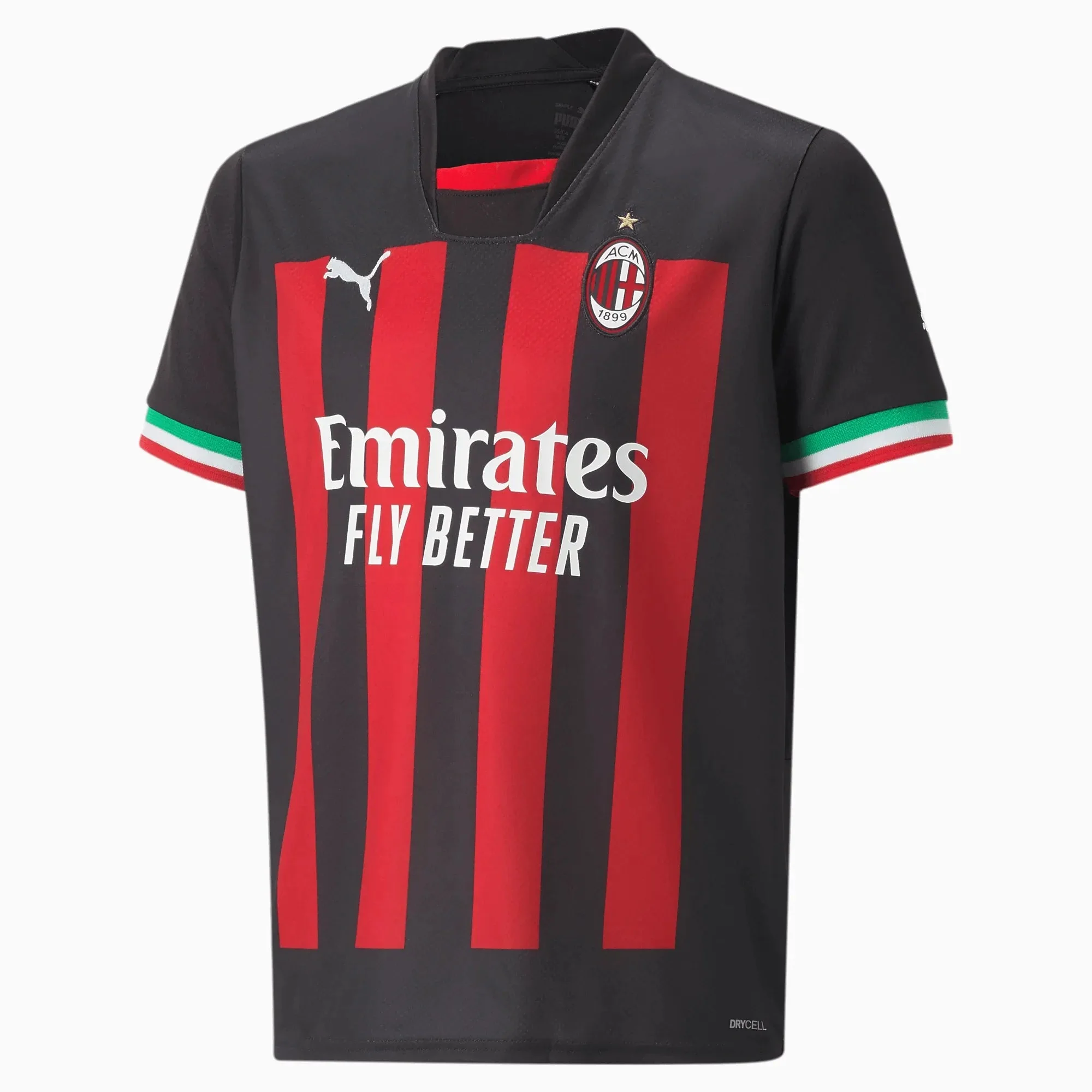 Puma 2022-23 AC Milan Youth Home Jersey - Red-Black