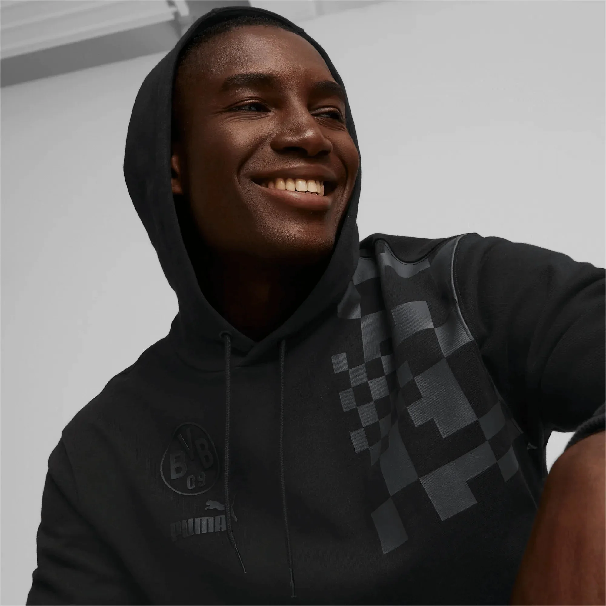 Puma 2022-23 Borussia Dortmund FtblCulture Hoody - Puma Black-Asphalt - Image 5