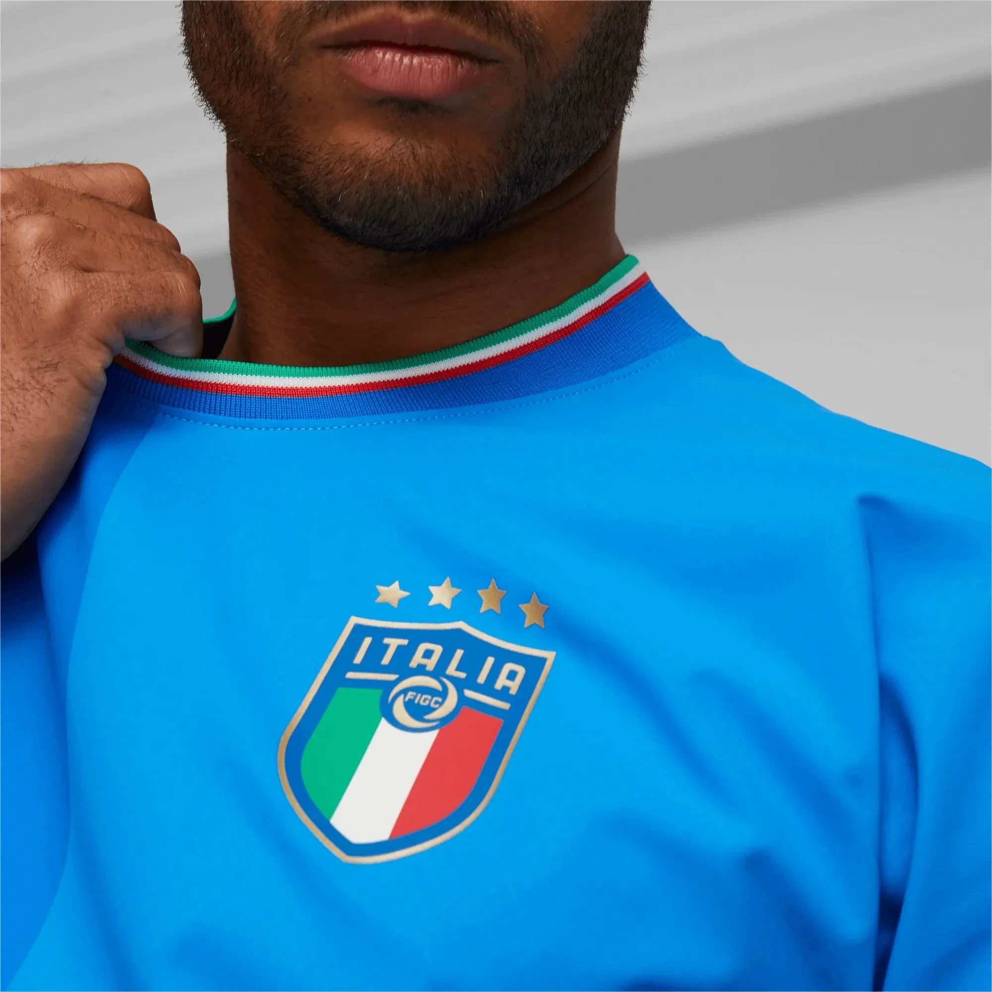 Puma 2022-23 Italy Authentic Home Jersey - Ignite Blue-Ultra Blue - Image 5