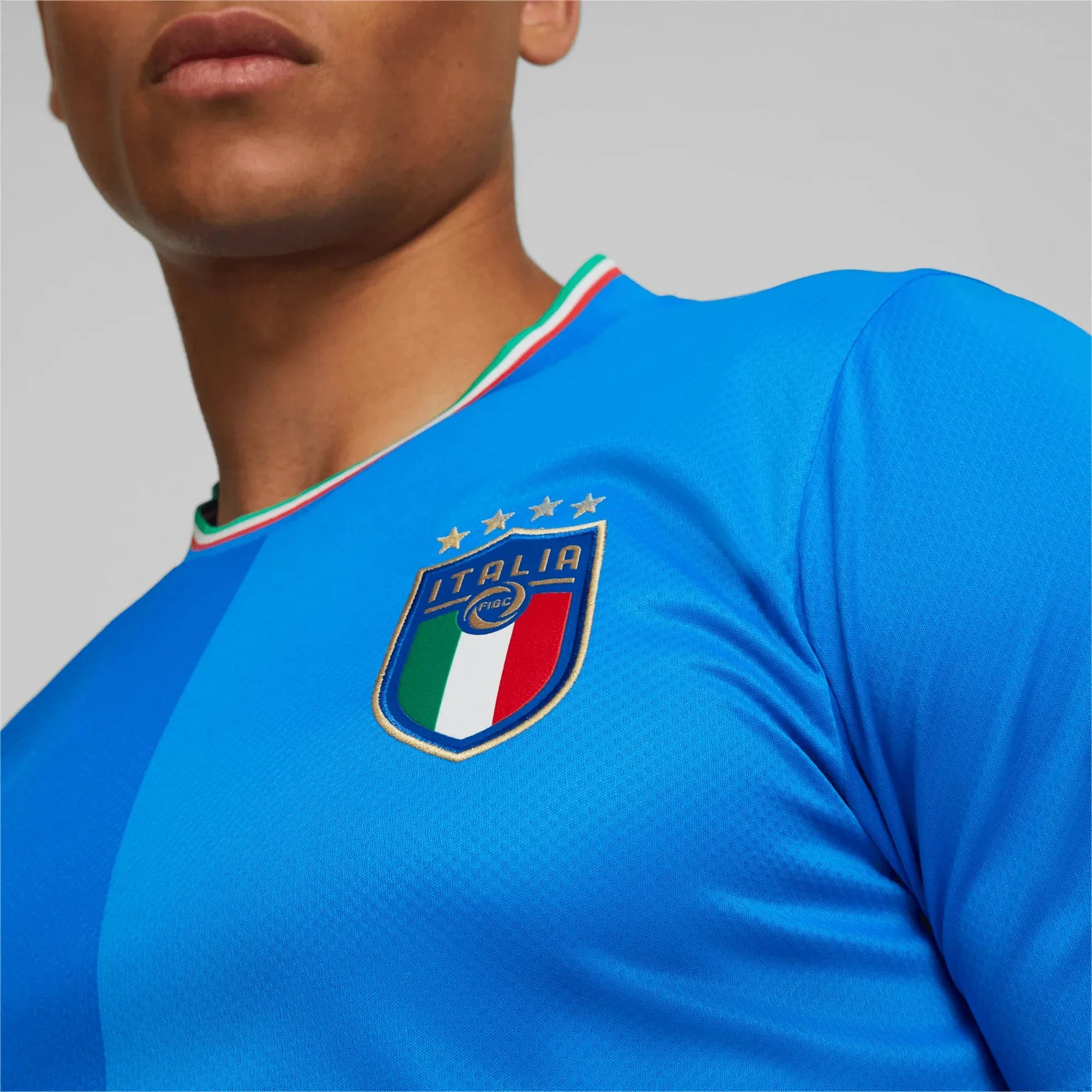 Puma 2022-23 Italy Home Jersey Ignite Blue-Ultra Blue - Image 5
