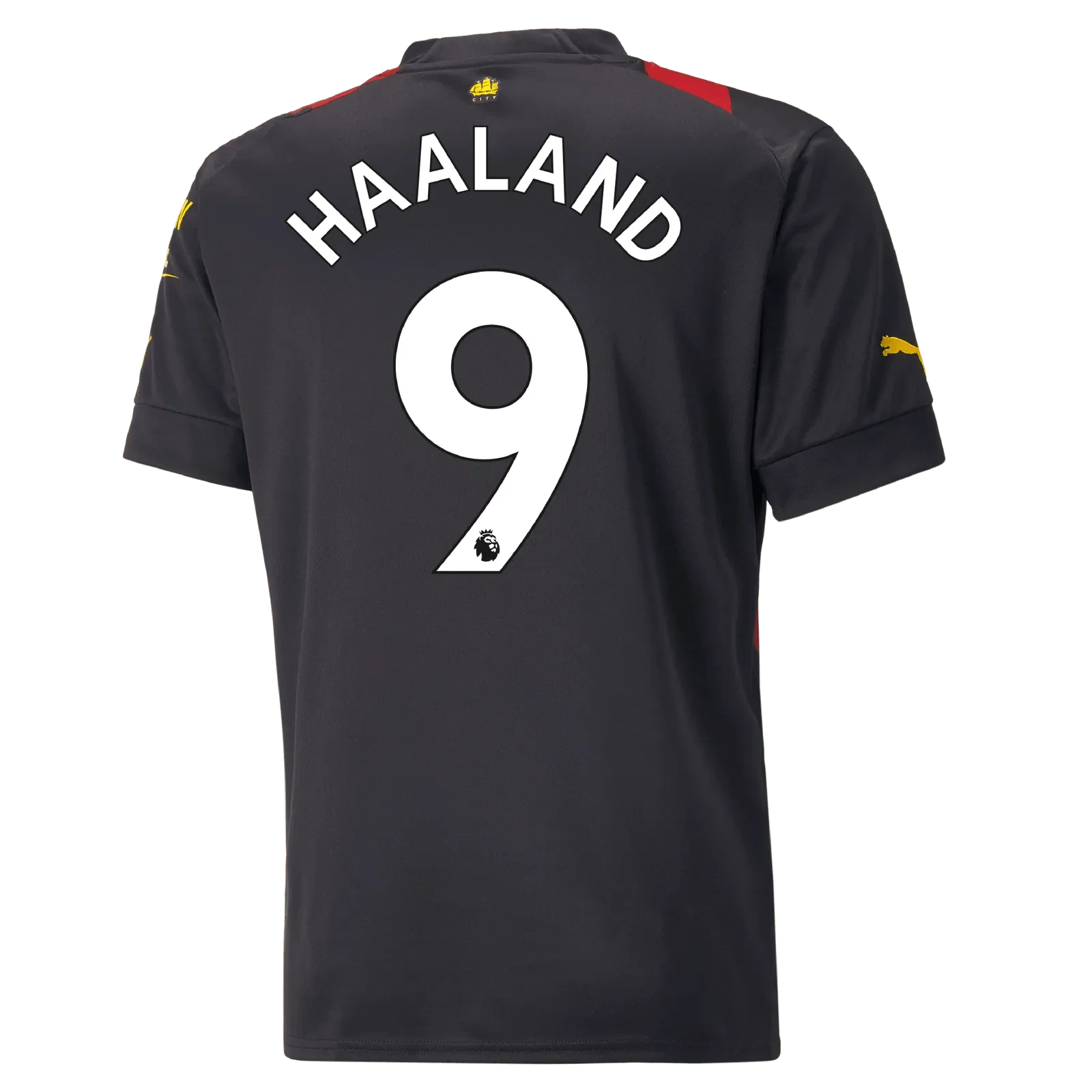 Puma 2022-23 Manchester City Away Jersey - Black-Red - Image 2