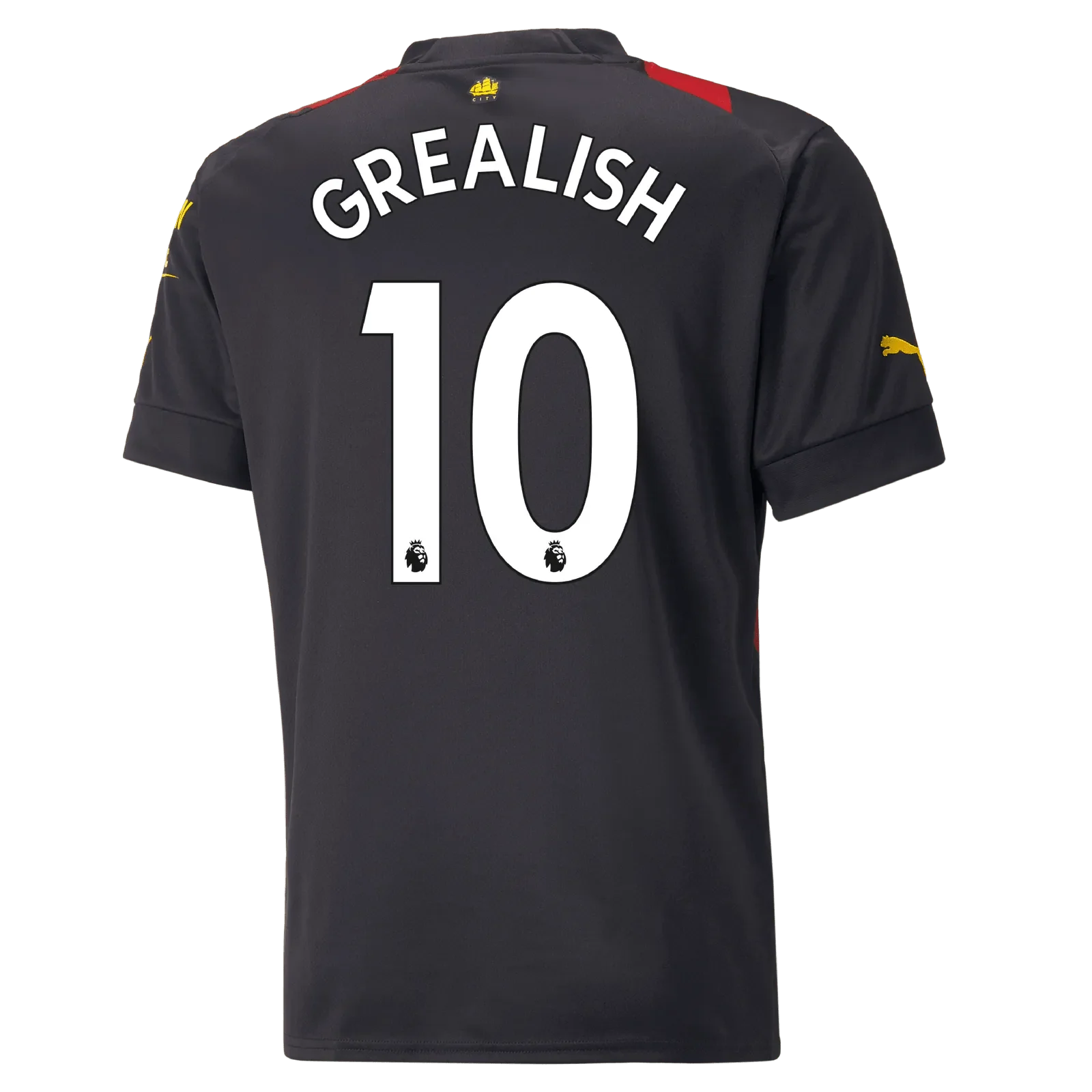 Puma 2022-23 Manchester City Away Jersey - Black-Red - Image 4
