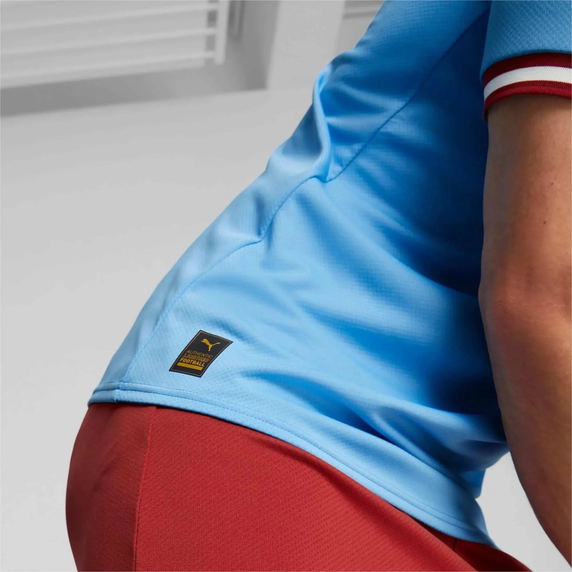 Puma 2022-23 Manchester City Home Jersey - Light Blue-Intense Red - Image 9