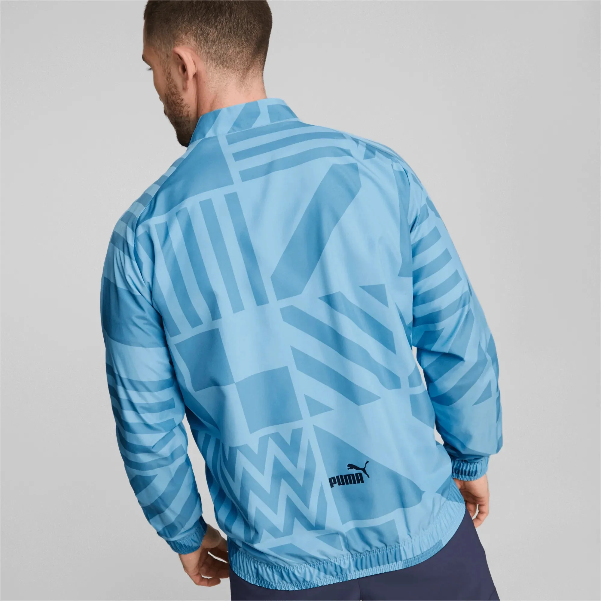 Puma 2022-23 Manchester City Pre-Match Jacket - Light Blue - Image 4
