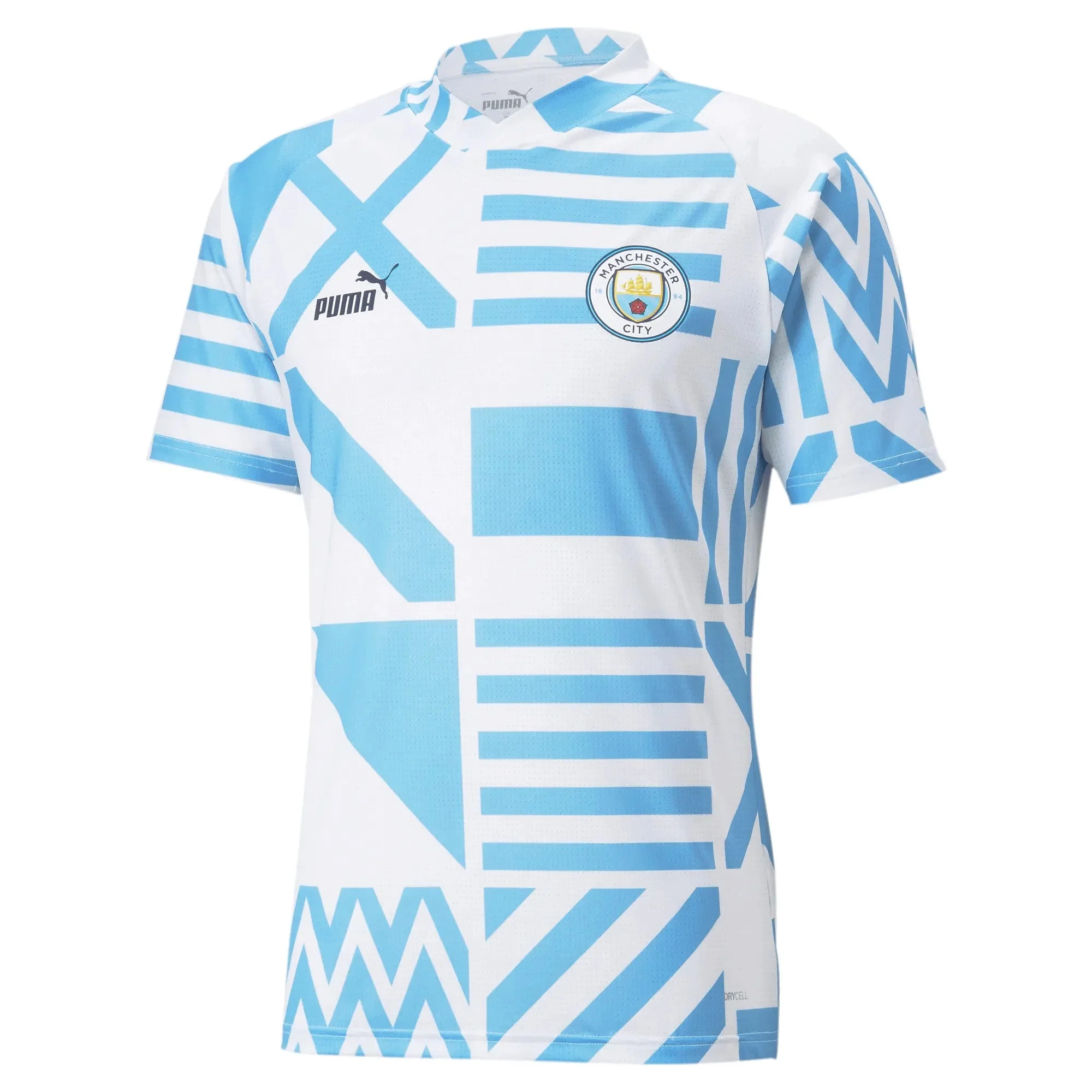 Puma 2022-23 Manchester City Pre-Match Jersey - White-Light Blue